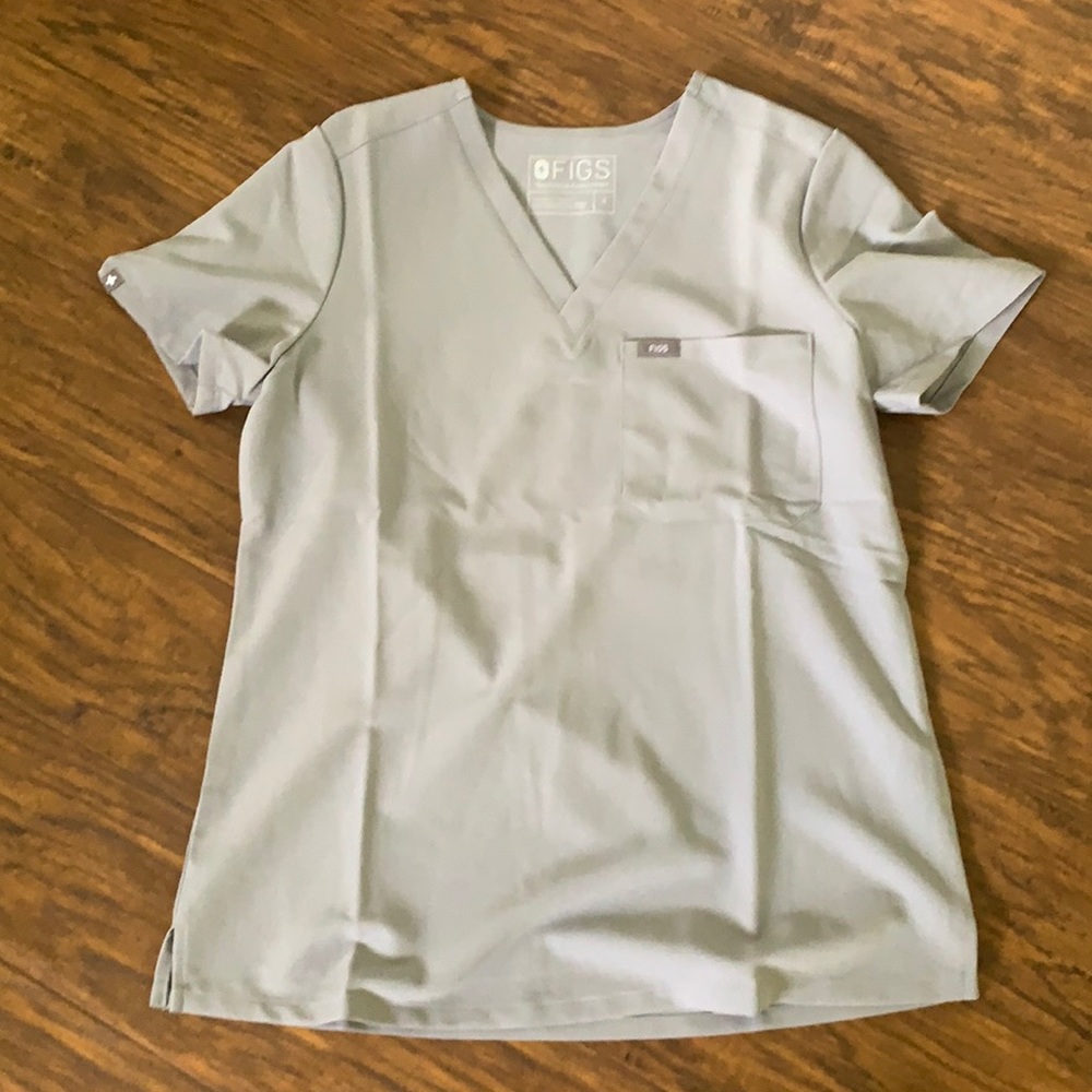 Figs Women's Gray Scrub Top
